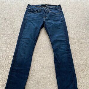 Veronica Beard, Brooke 8.5"rise, Dark-Medium Wash, Skinny Jeans, 27" Waist
